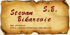 Stevan Bikarević vizit kartica